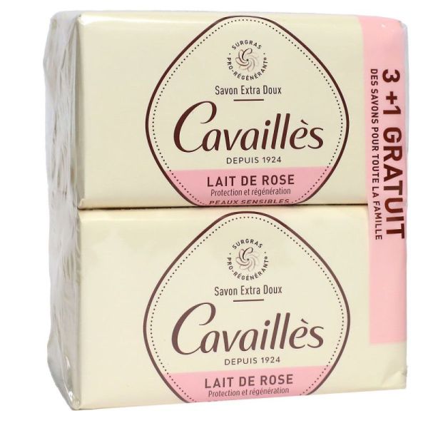Cavailles Sav Surg Lait/Rose250Gx4